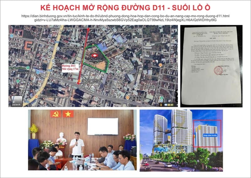 Mở rộng đường D11 trước dự án lên 17m trong năm 2026 